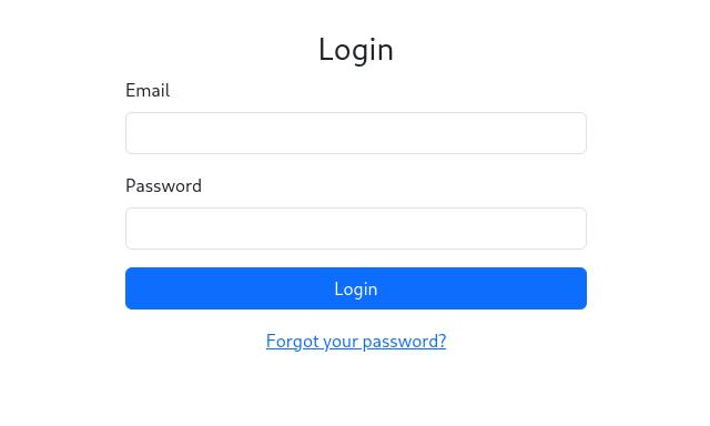Login page