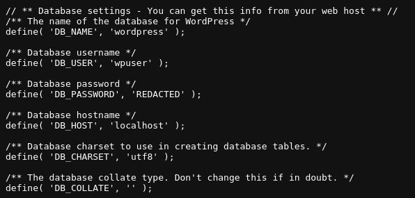 wp-config file